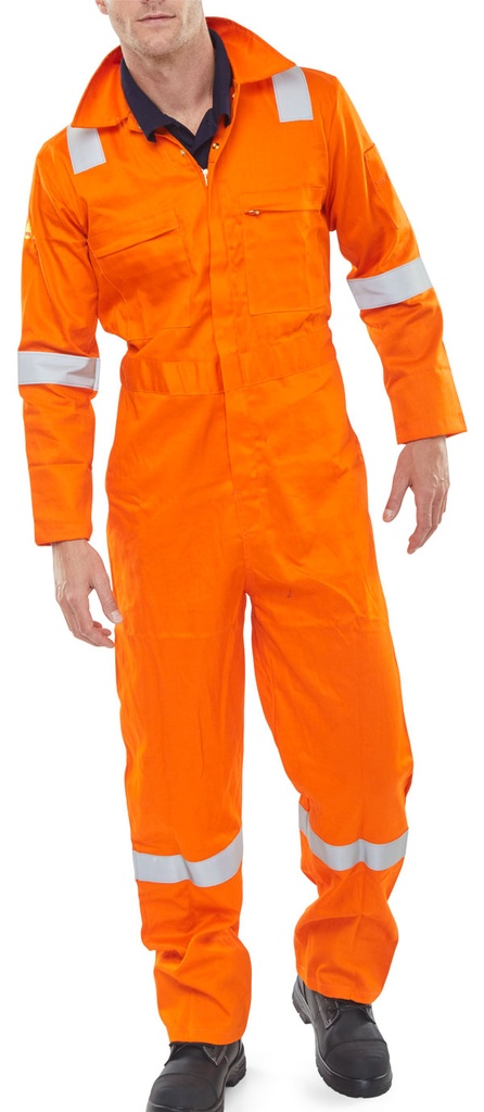[CFRASBBSOR36] Beeswift Burgan Fire Retardant Anti-Static Boilersuit (36, Orange)