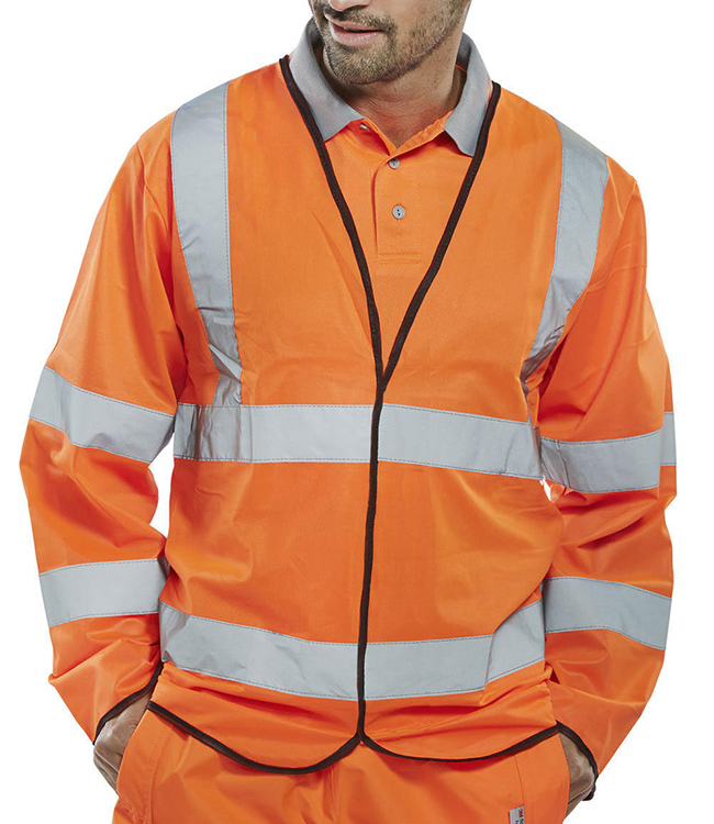 [CFRPKJORS] Beeswift Fire Retardant Hi-Vis Jerkin (S, Orange)