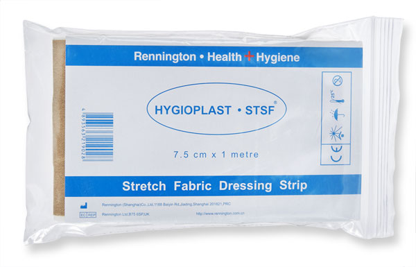 [CM0438] Hygioplast Dressing Strip Fabric 7.5CM X 1M Pack of 10 (10 Pack)
