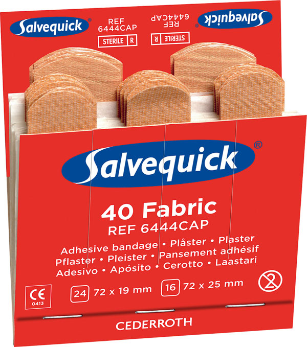 [CM0543] Salvequick Fabric Plasters Refill Pack 6X40 (6 Pack)