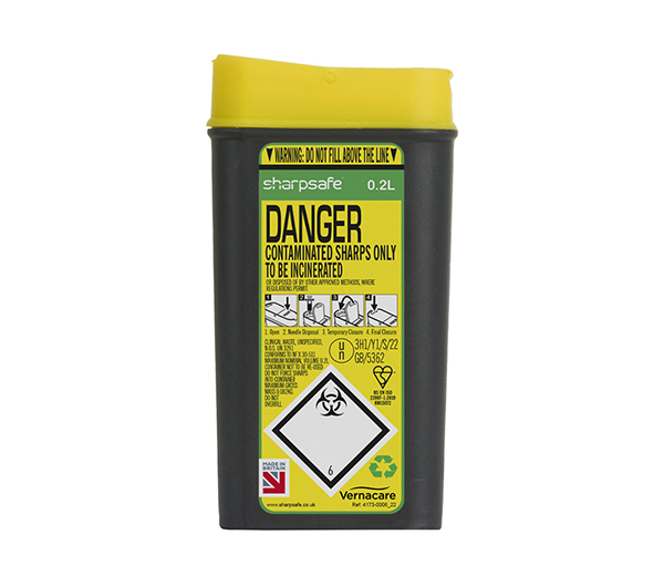 [CM0641] Sharpsafe Sharps Bin 0.2LTR