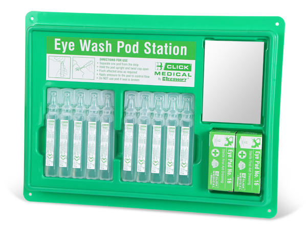[CM0715] Click Medical Eyewash Pod Station (10X20ML)
