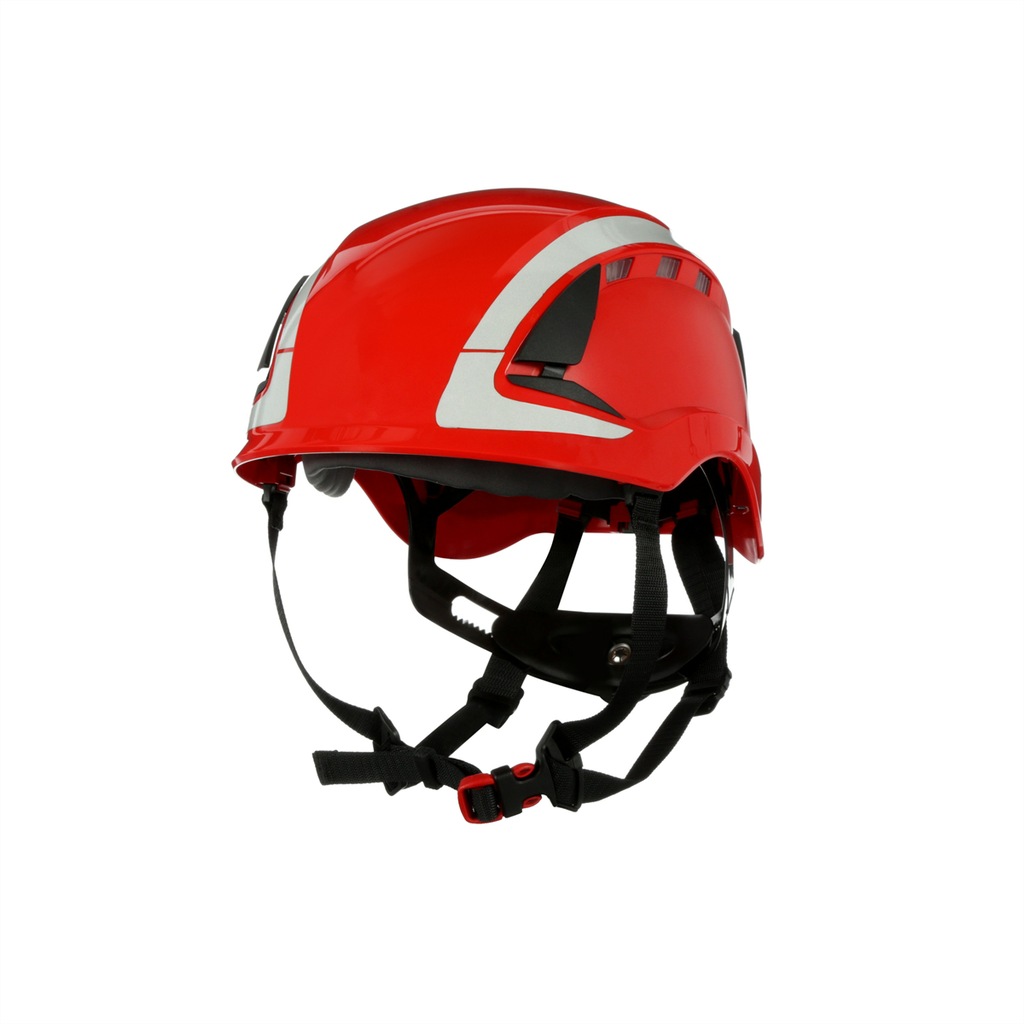 [HD/3M/X5005V/RD] 3M SecureFit X5000 Safety Helmet, Vented, Reflective, Red