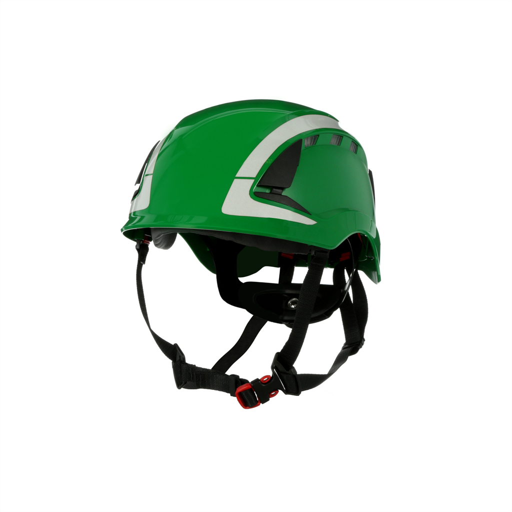 3M SecureFit X5000 Safety Helmet, Vented, Reflective, Green