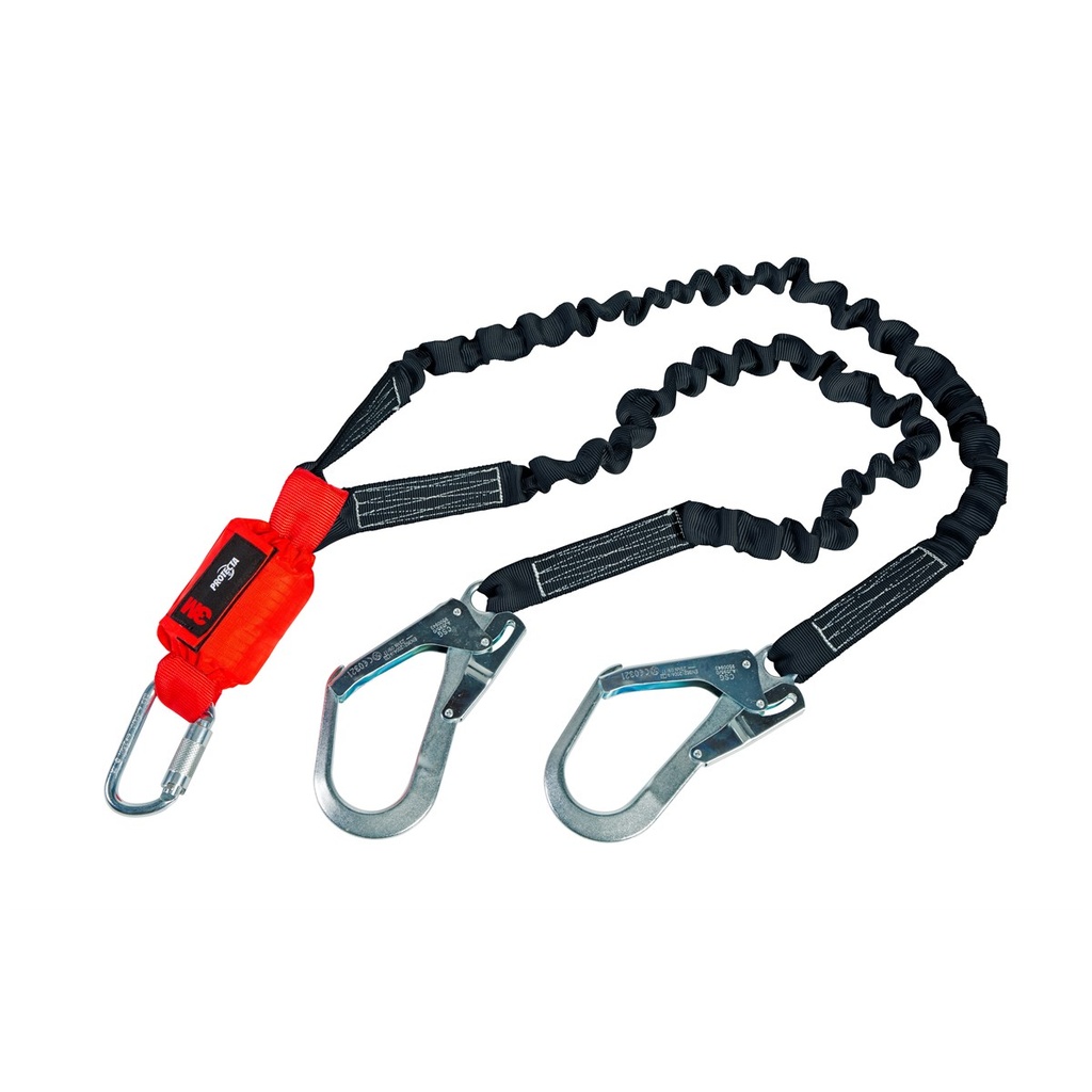 [FA/3M/1260327] 3M Protecta® Twin Leg Shock Absorbing Lanyard 2M, 140kg Capacity - 1260327