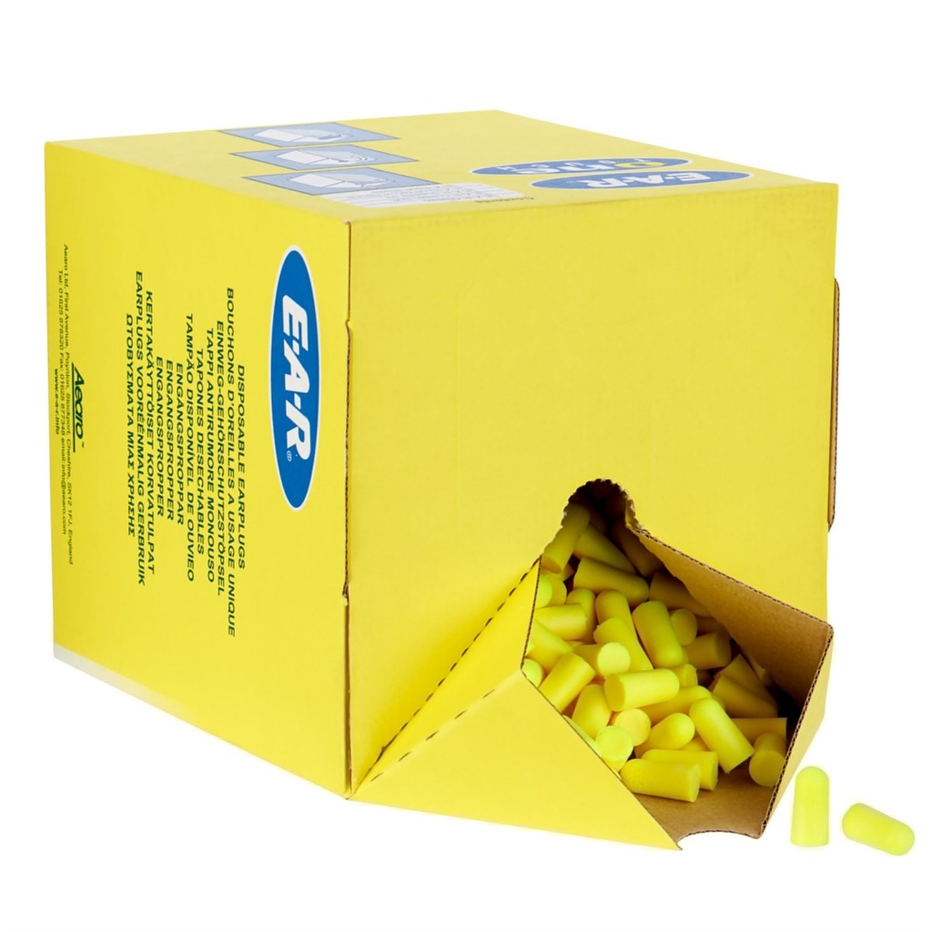 [EA/EAR/1T-NEON500BAG] 3M™ E-A-Rsoft™ Yellow Neons™ PD-01-010 Earplugs, 34 dB, RE-FILL 500 Pairs