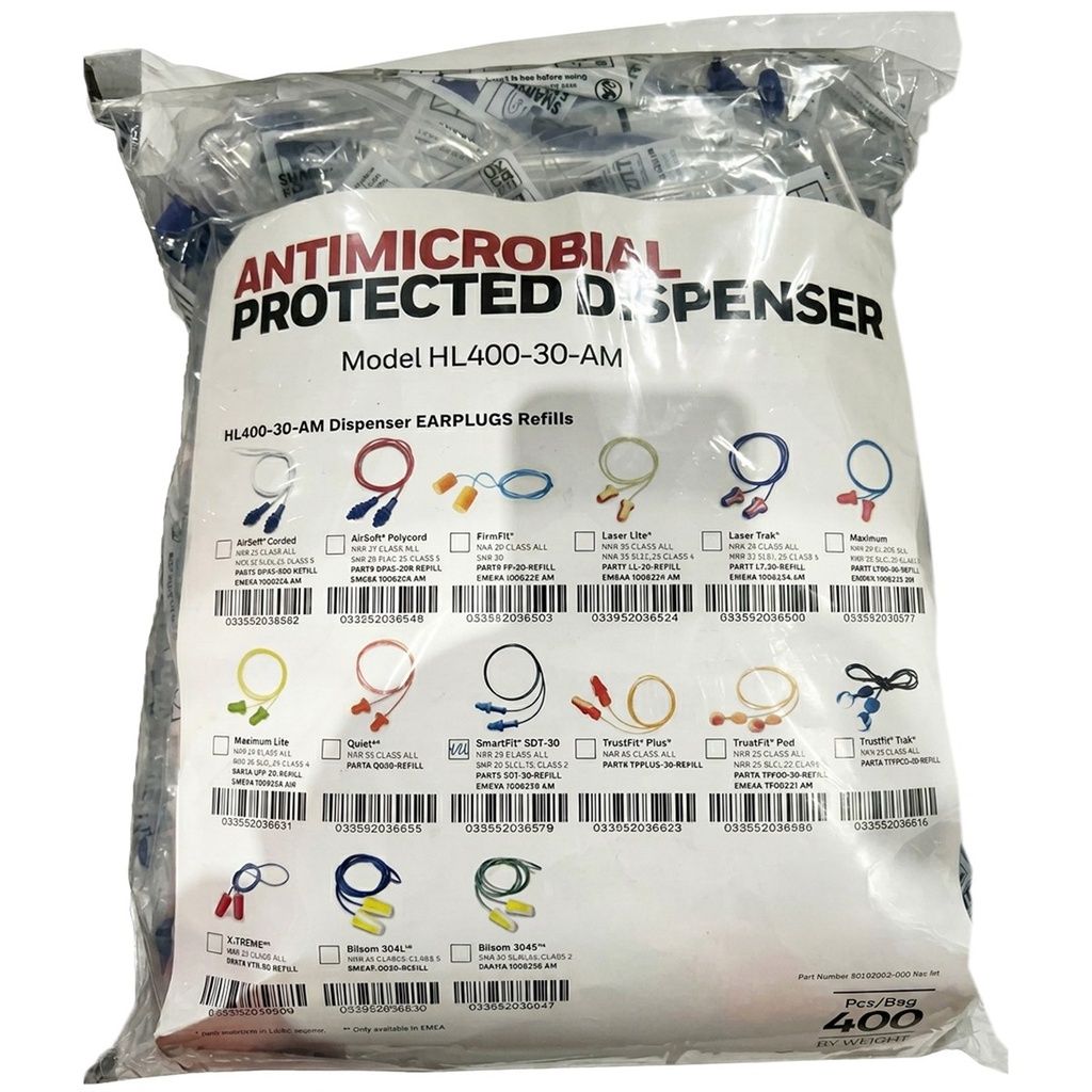 Howard Leight SMARTFIT Detect. Refill Bag of 400pr (1006230-am)