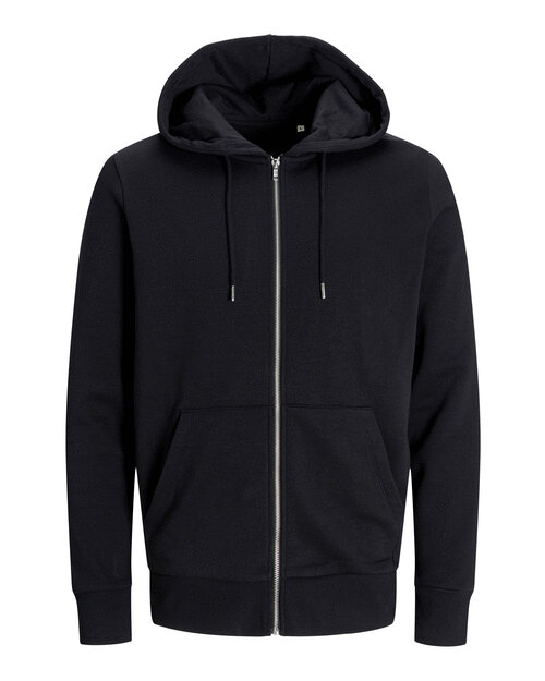 [JJ032MBLKXXS] Jack & Jones Day Zip Hood (XXS, Black)