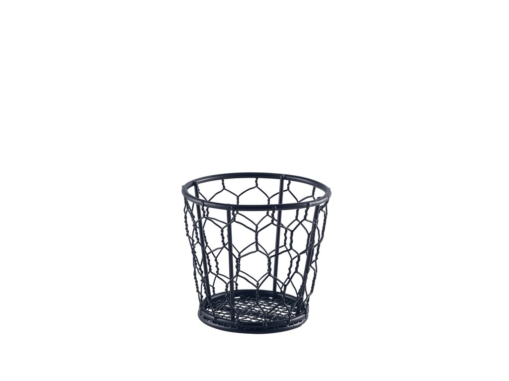 [BC-NWB10BK] Black Wire Basket 10cm Dia (Pack of 6)