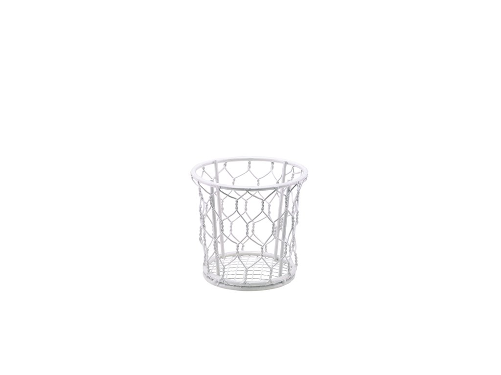 [BC-NWB10W] GenWare White Wire Basket 10cm Dia (Pack of 6)