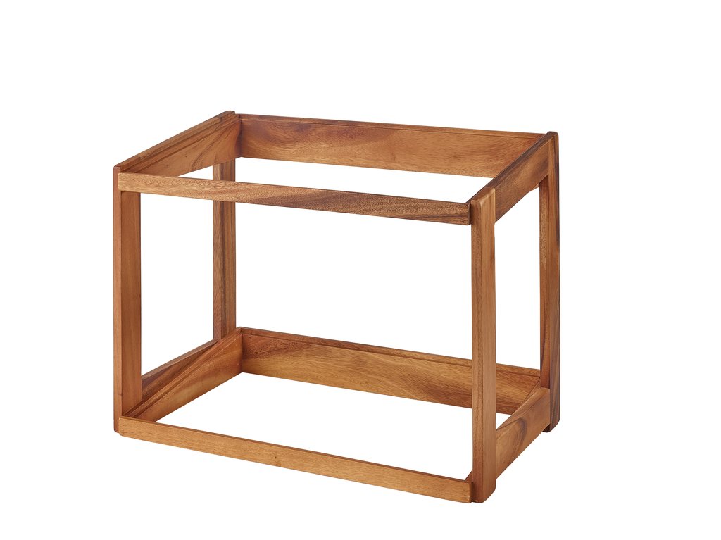 [BC-NWCRS1] GenWare Acacia Wood Crate Stand GN 1/1