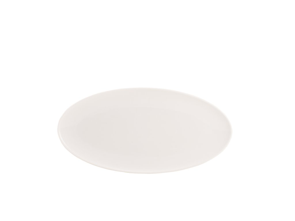 [BC-N112230] Genware Porcelain Narrow Oval Plate 30cm/ 11.5" (Pack of 6)