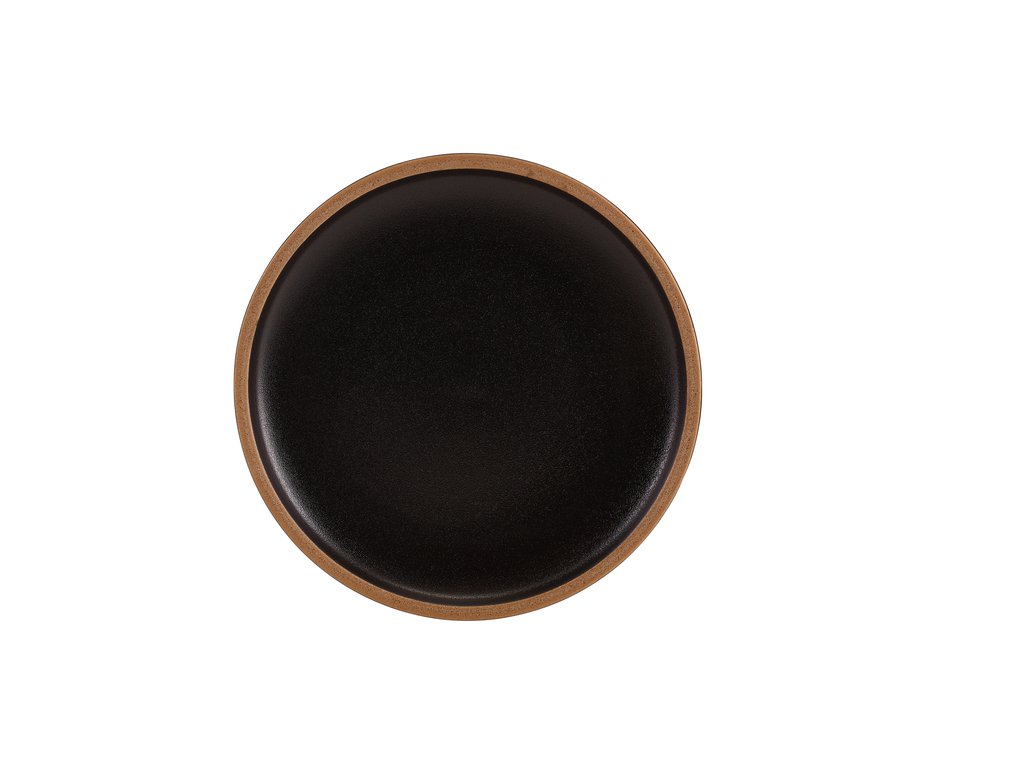 [BC-NCP-KBK23] GenWare Kava Black Stoneware Coupe Plate 23cm (Pack of 6)