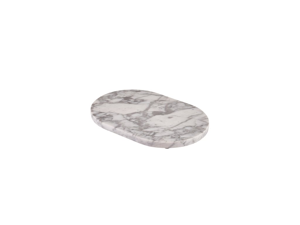 [BC-NMBL-2517W] GenWare White Marble Oval Platter 25x17cm