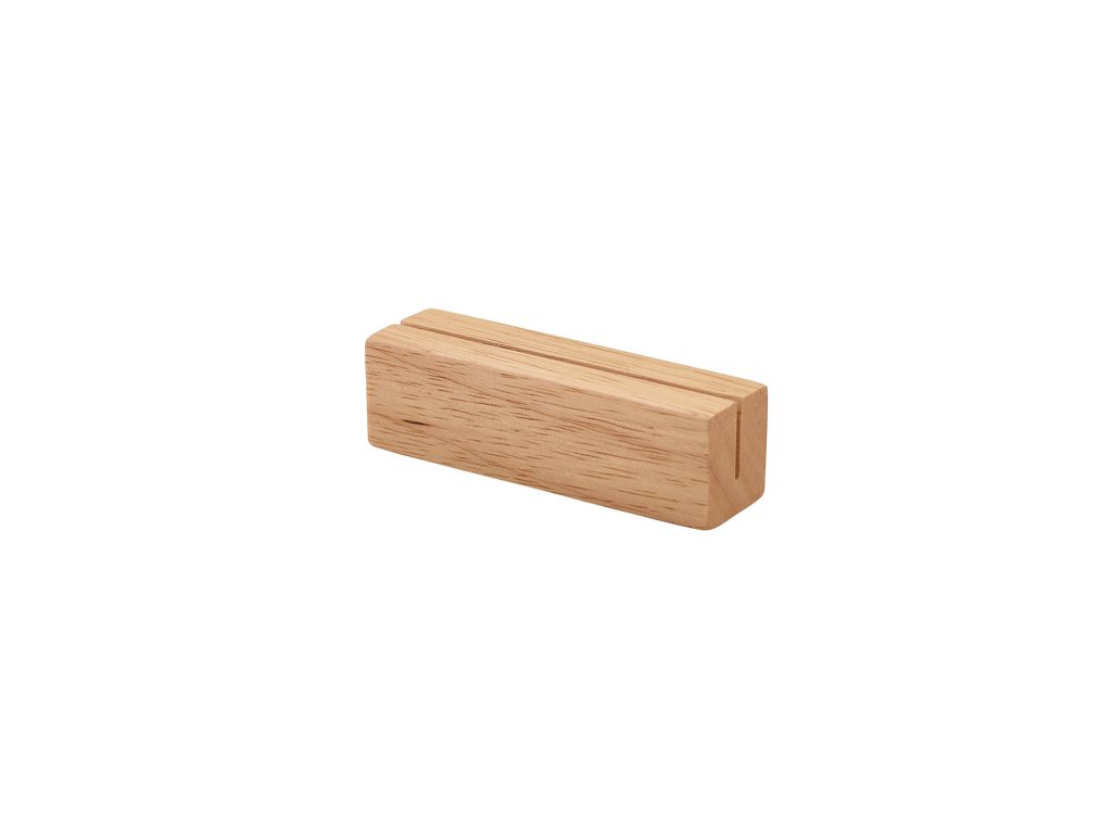 [BC-NWSH9H] GenWare FSC 100% Hevea Wood Sign Holder 9 x 2.5 x 2.5cm (Pack of 12)
