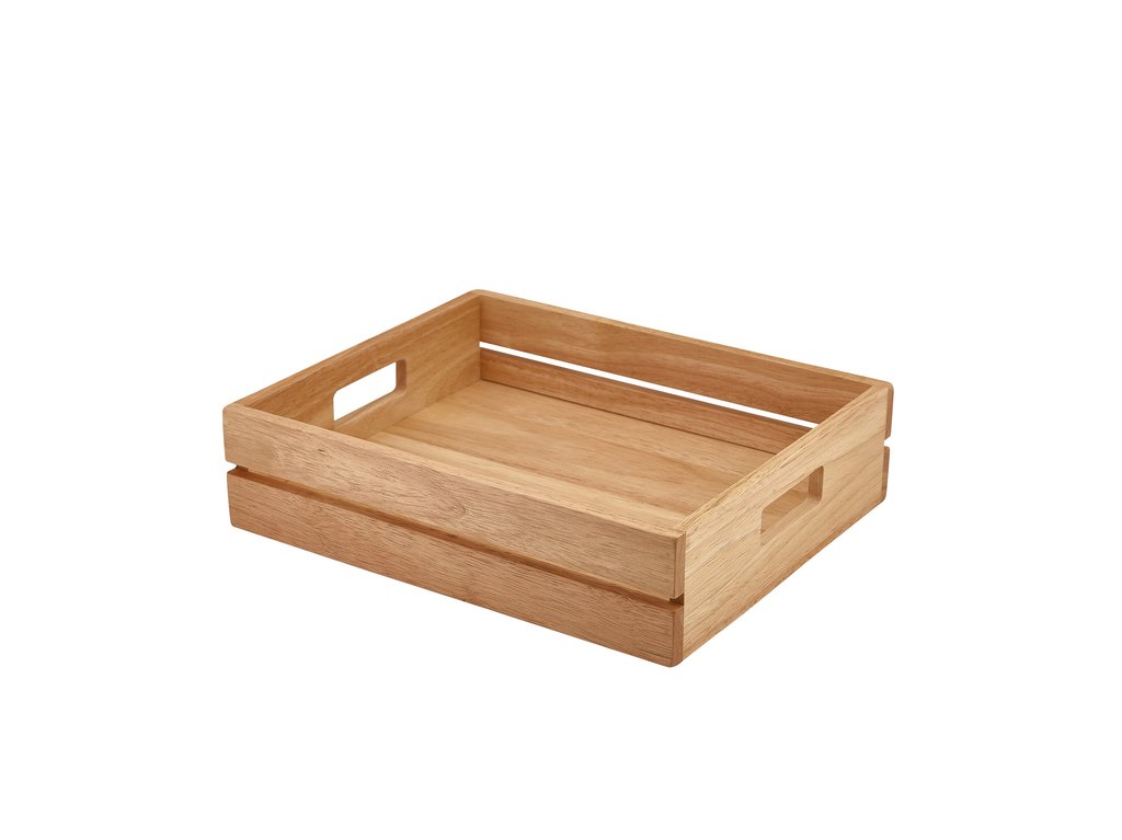 [BC-NRSR-WL3226H] Genware FSC 100% Hevea Wood Low Box/ Riser GN 1/2