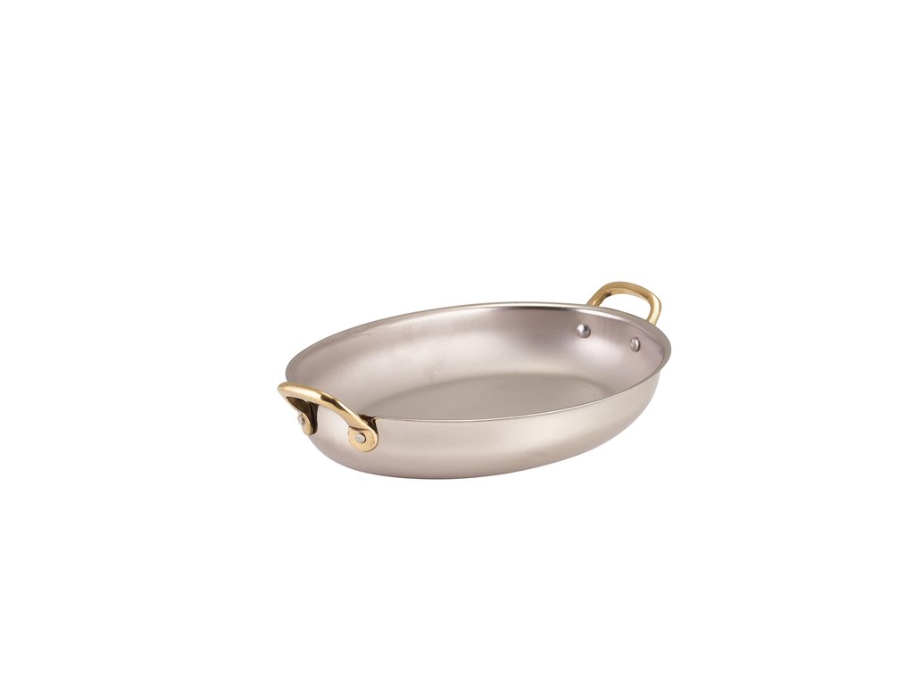 [BC-NSSD24] GenWare Stainless Steel Oval Dish 24.5 x 17.5cm (Pack of 6)