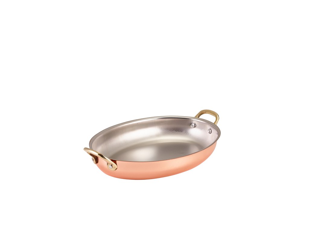 [BC-NSSD24C] GenWare Copper Plated Oval Dish 24.5 x 17.5cm (Pack of 6)