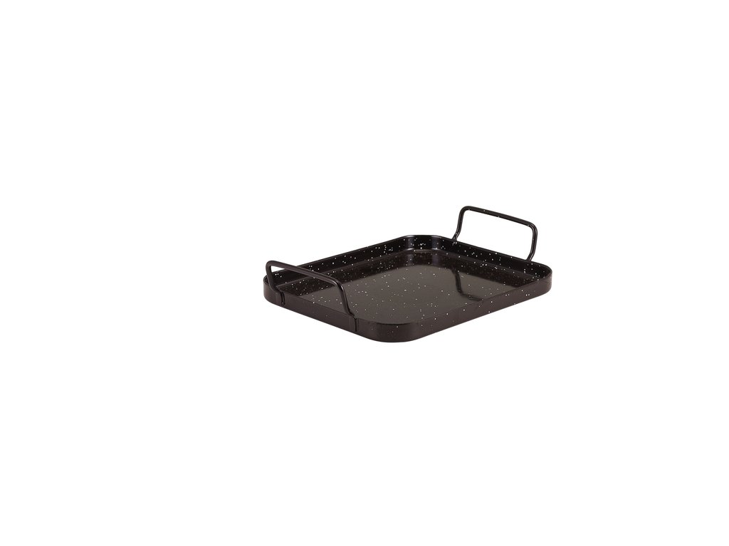 [BC-NE6421] Black Enamel Tray 21 x 17cm (Pack of 6)