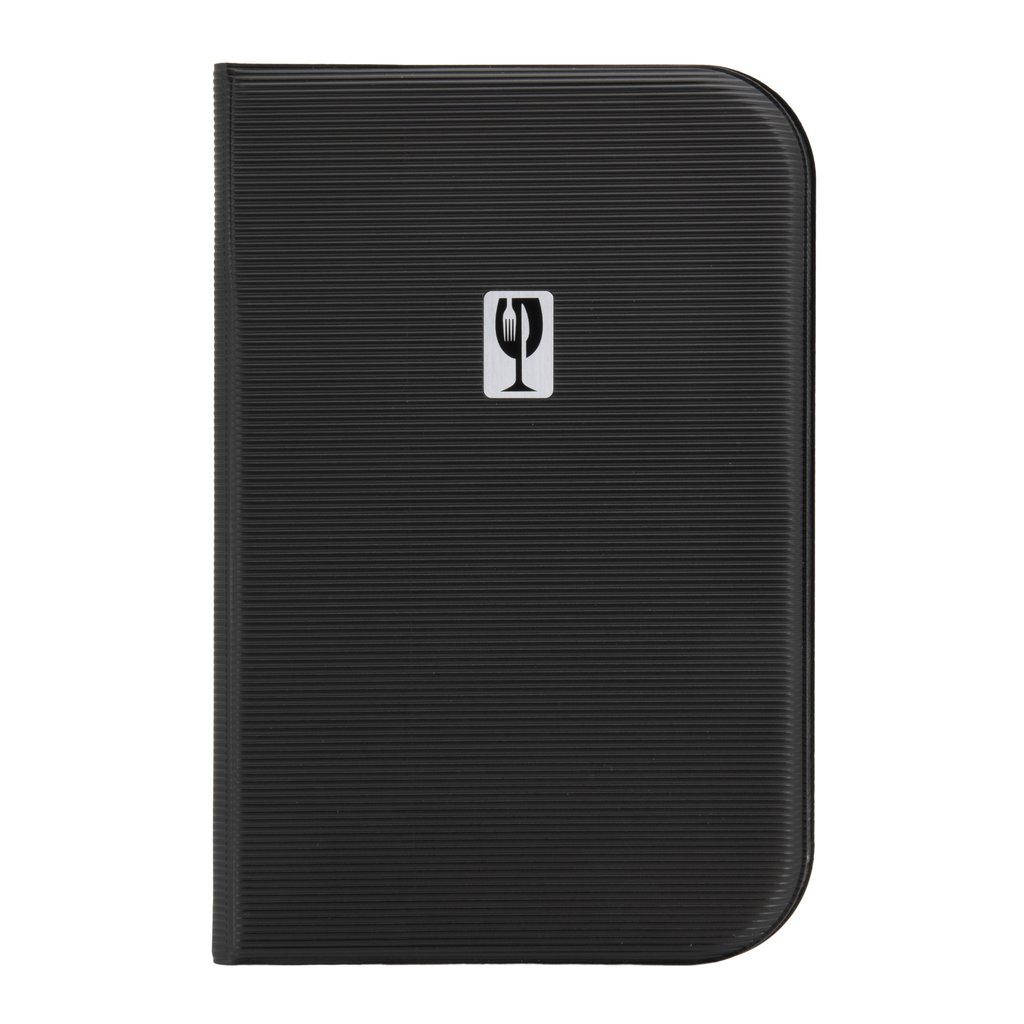 [BC-NMC-ESA5-BL] Essential A5 Menu Holder Black 12 Pages