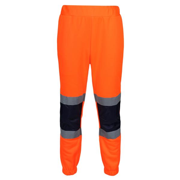 [TRJ503 R 5LV 50] Regatta Professional Pro Hi Vis Joggers (S, Orange/Navy)