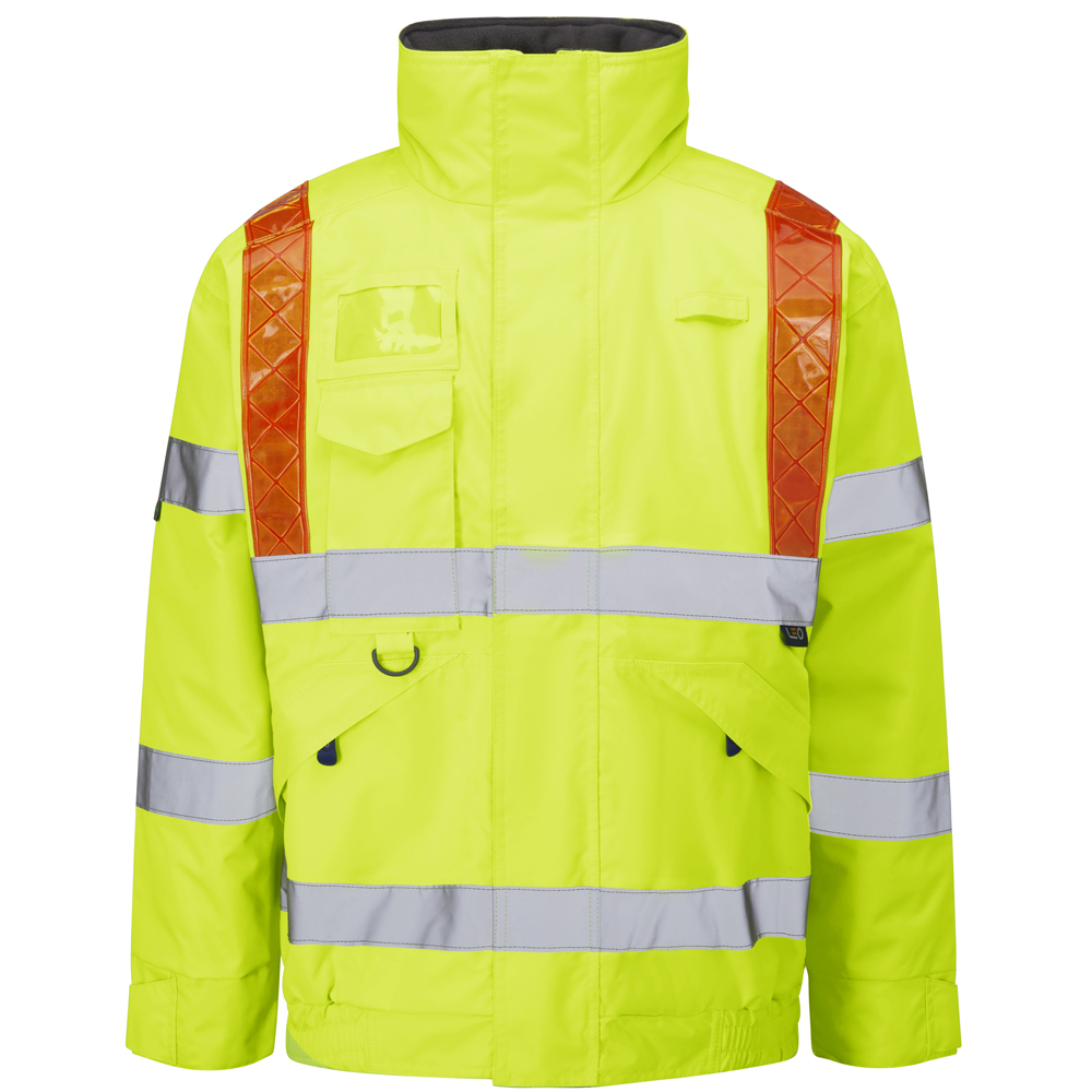 [J03-Y-LEO-S] PORTMORE Leo EcoViz 4K Superior Baffle Lined Bomber Jacket with Red Braces (S)