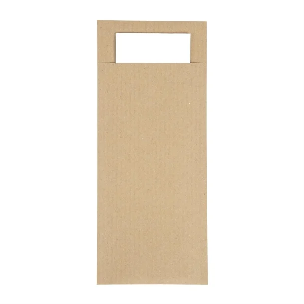 Europochette Cutlery Pouch Brown with White Napkin (500)