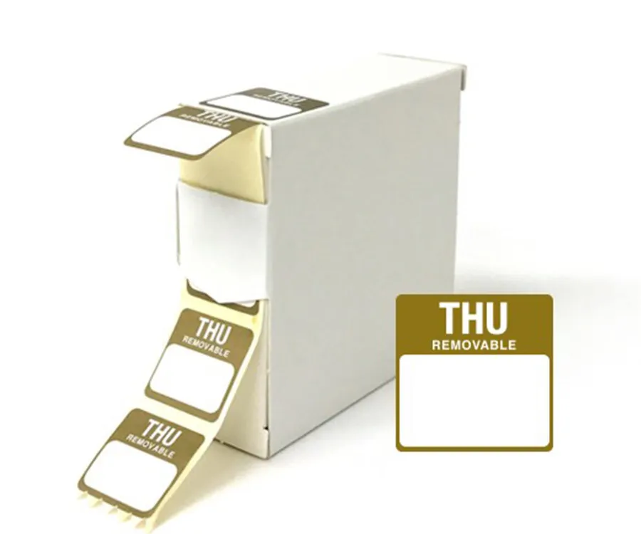 [BC-DDTHU] Thursday Day Dot Labels 1000 25mm [DY047]