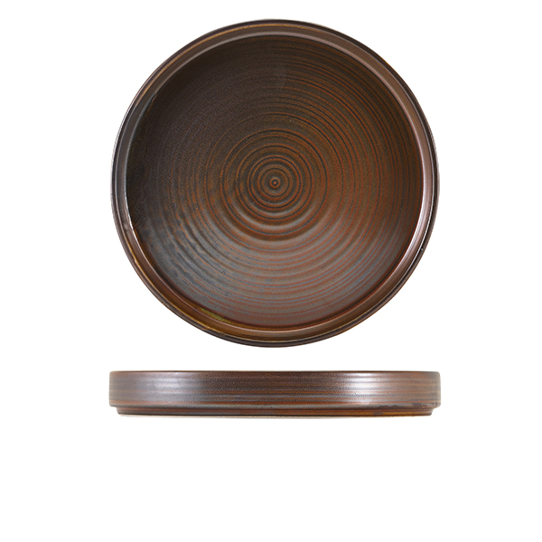 Terra Porcelain Rustic Copper Presentation Plate 26cm