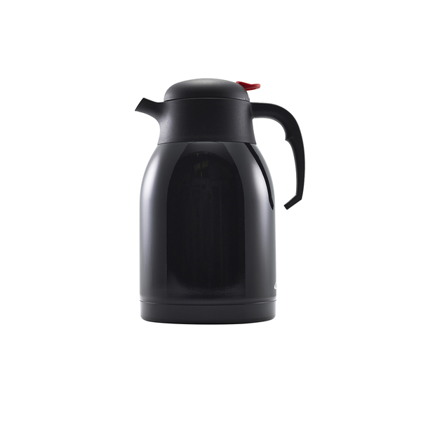 Black St/St Vacuum Push Button Jug 2L