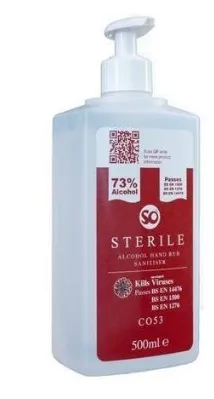 [C-HC053500S] So Sterile Alcohol Hand Sanitiser 500ml [SQUARE]