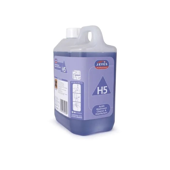 [C-JYH05S2SE] H5 Acidic Washroom Cleaner & Disinfectant (2X2L)