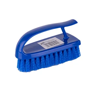 [J-IHSBBRS] Iron Shaped Hand Scrubbing Brush with Blue Bristle