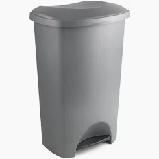 [J-PB50] Addis Pedal Bin 50 litre in Metallic Silver