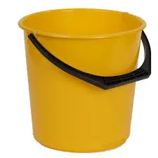 10 Litre Economy Plastic Bucket - Yellow