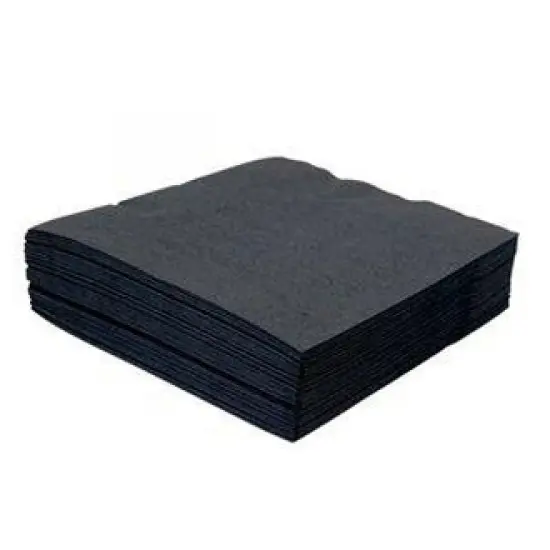 [P-BN4028PE] 2ply 40cm Black Napkins (2000 pack) [8 FOLD]
