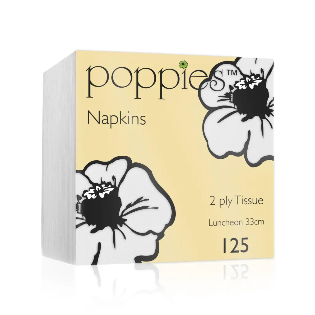 [P-WN332AT] 2ply 33cm White Napkins (2000 pack)