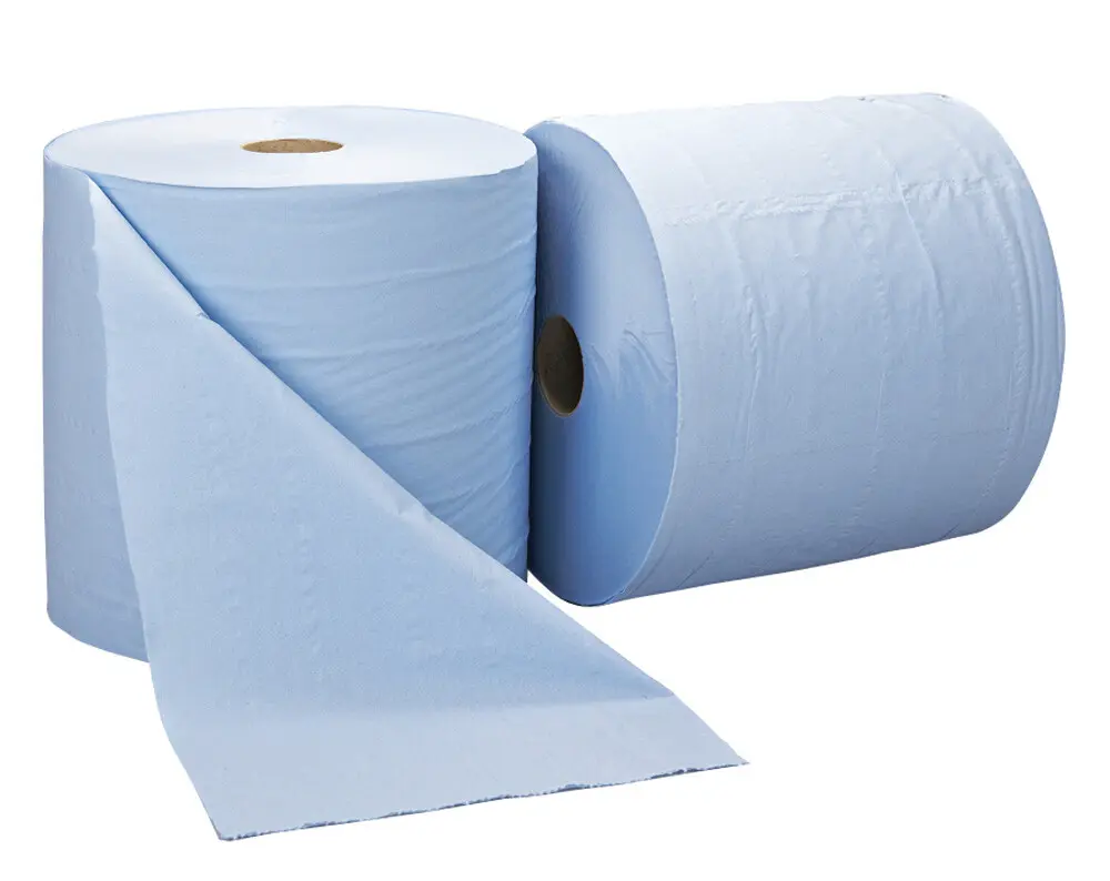 [P-WRB2JB] 2-Ply Blue Forecourt Rolls 400M 1000 sheets (2 rolls)