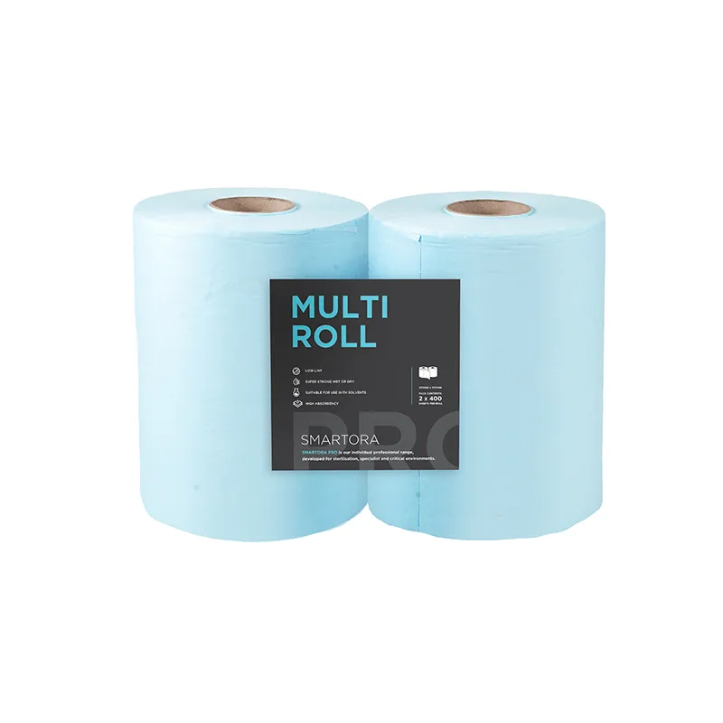 [R-NWBWDM] Blue Hydro Wipes on roll 400 sheets on roll [2 pack]