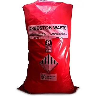 [RS-AHWBR] Asbestos Hazardous Waste Bag, Red, 600x900