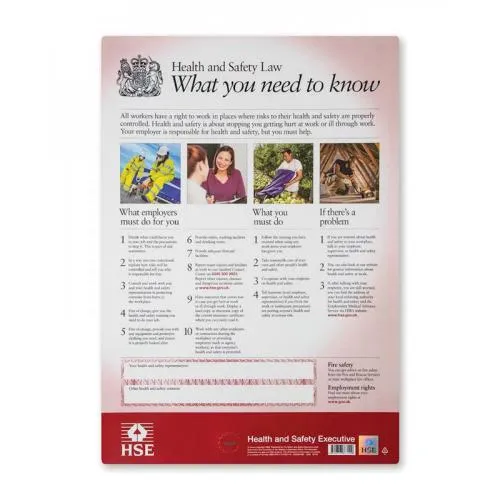 [T-HSLA3] Health and Safety Laminated Poster A2