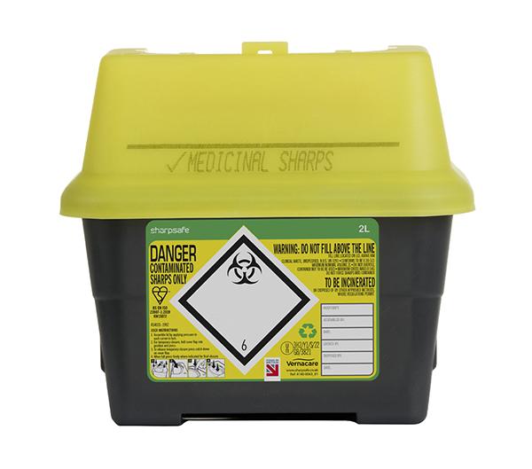 [T-SHARP2] Sharps Box for Hazardous Waste 2 Litres