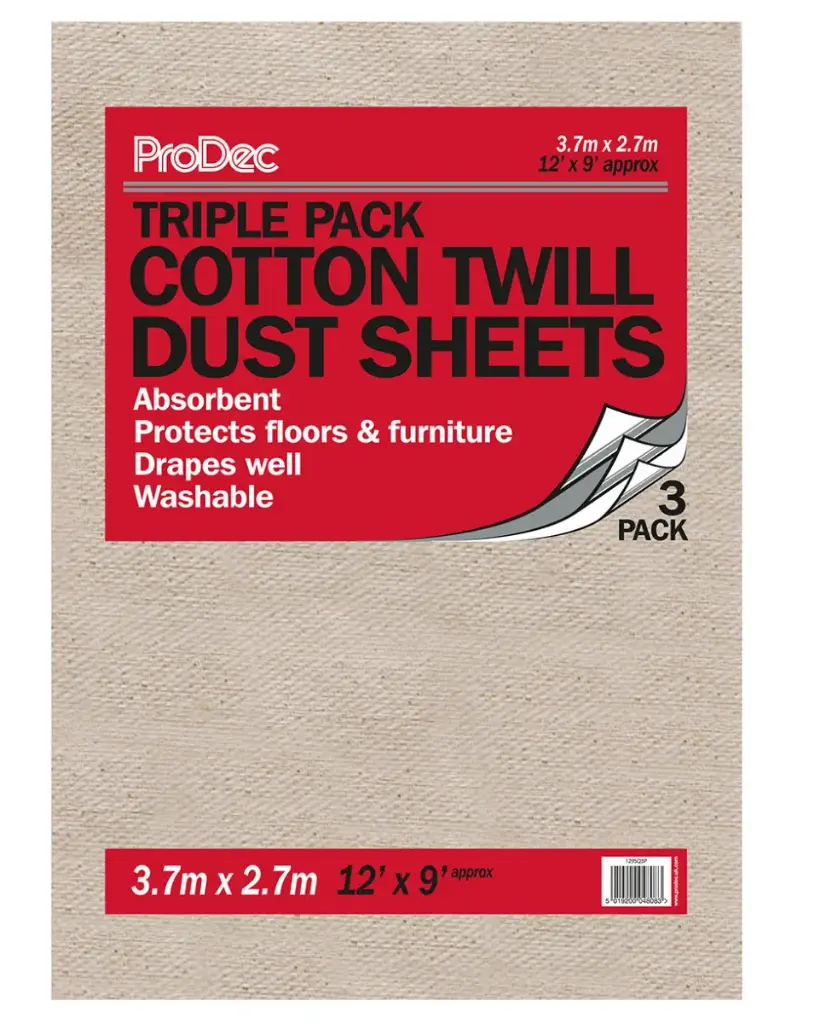 [J-DSSBD] Cotton Dust Sheet Standard 3.3M x 2.4M (3 pack)