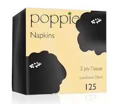 [P-BN332PE] 2ply 33cm Black Napkins (2000 pack)