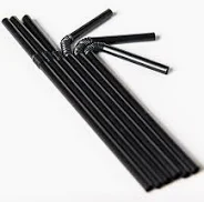 [BC-SB8JK] 8" Black Flexi Straws (250) 5mm