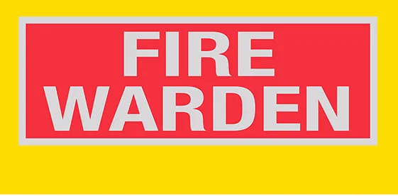 Fire Warden Reflective Transfer - Back size