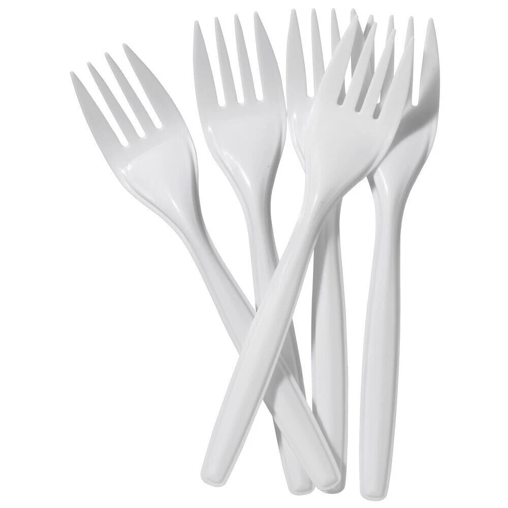 [BC-PFW1000] White Plastic Fork 1000 pack