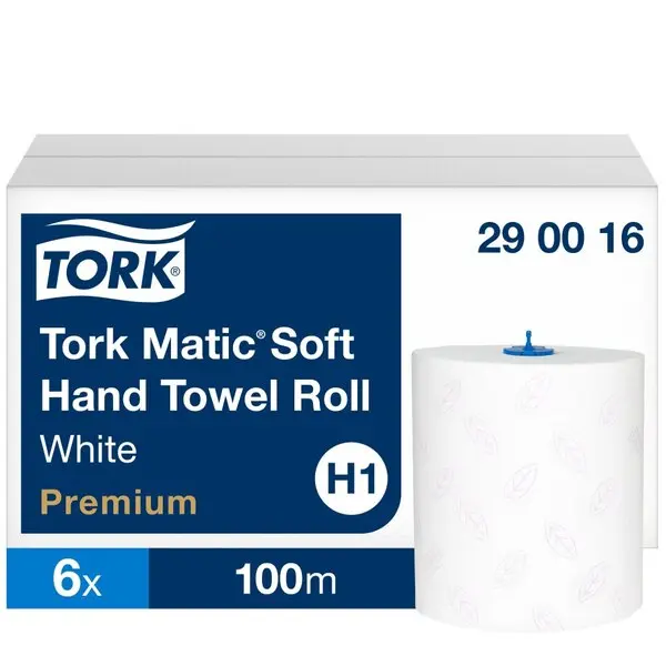 2Ply Tork White Premium Hand Towel Roll (6 rolls)