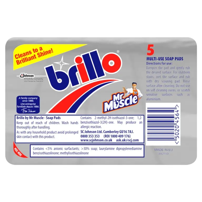[J-BP5] Brillo Multi Use Soap Pads (5 pack)