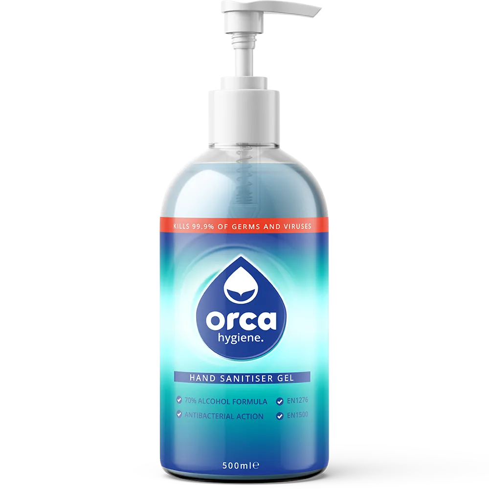 OrcaGel Alcohol Hand Sanitiser Gel 70% 500ml - Pump Lid